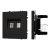 Механизм сдвоенной компьютерной розетки SCT-NOBE-MPC2-SFPL-BK (RJ-45, CAT6) (Arlight, Черный оникс)