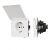 Механизм розетки влагозащищённый SCT-TENDO-MCP-SFPL-WH (230V, 16A) (Arlight, Матовый белый)