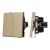 Механизм выключателя двухклавишный проходной SWT-TENDO-MKP2-SFPL-GD (230V, 10A) (Arlight, Матовый песочный)
