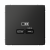 Розетка 1гн USB C с/у базальт механизм высокоскор.заряд. QC PD ArtGallery Systeme Electric (1/8/16)