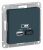 Розетка 2гн USB+USB typeА+ typeС с/у изумруд механизм 5В/2,4А 2х5В/1,2А AtlasDesign Systeme Electric (1/1)