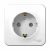 Розетка 1гн с З/К о/у белый изол.пласт. 16А IP20 Blanca Systeme Electric(1/12)
