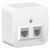 Розетка 2гн комп+ТФ RJ45+RJ11 о/у белый изол.пласт. кат.5е IP20 Blanca Schneider Electric