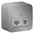 Розетка 2гн комп+ТФ RJ45+RJ11 о/у алюминий изол.пласт. кат.5е IP20 Blanca Schneider Electric