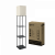 Светильник напольный под лампу этажерка ТНО 10-Е27-NB бежевый абажур, черный корпус IN HOME