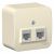 Розетка 2гн комп+комп RJ45+RJ45 о/у молочный изол.пласт. кат.5е IP20 Blanca Schneider Electric