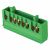 Шина "0" PE (6х9мм) 8 отверстий латунь зеленый изолированный корпус на DIN-рейку розничный стикер EKF PROxima