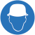 Знак М 02 "Работать в защитной каске (шлеме)" ф200 мм, пластик ГОСТ Р 12.4.026-2001 EKF