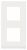 Рамка 2-пост. цвет белый стекло вертикальная, IP21 Unica NEW SE