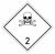 Знак опасности 2.2 "Ядовитый газ" 250х250 мм, пленка самоклеящаяся ГОСТ 19433-88 EKF