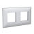 Рамка 2-пост. цвет серый глянцевый, пластик горизонт. и вертик., Avanti DKC