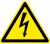 Знак пластиковый "Опасность поражения электрическим током" (Молния)  100х100мм EKF