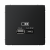 Розетка 2гн USB+USB A+C с/у карбон механизм высокоскор.заряд. QC PD ArtGallery Systeme Electric (1/8/16)