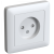 Розетка 1гн без З/К шторки с/у белый в сборе Systeme Electric