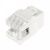 Модуль Keystone Джек RJ-45(8P8C), UTP неэкранированный, CAT 5e, тип 180 градусов, с пылезащитной шторкой, белый REXANT PRO