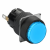 Лампа индикаторная в сборе 1 источник света синяя круглая линза, высокая 24В DC d16мм СВЕТОДИОД. (LED) IP65 SE _