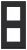 Рамка 2-пост. цвет черный металл вертикальная, IP21 Unica NEW SE