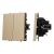 Механизм звонкового выключателя двухклавишный LED SWT-NOBE-MKR2-SFPL-L-GD (230V, 10A) (Arlight, Золотой песок)