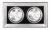Светильник светодиод встраив 2x9Вт 4000К 24гр Серый IP40 PSP-S 312 Jazzway (1/50)