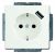 Розетка 1гн с 3/К с USB с/у альпийский белый IP20 SCHUKO