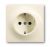 Розетка ABB Impuls 1-мест. механизм с накладкой с З/К скр. уст-ки16А 220-250В IP20 крем.-белый