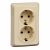 Розетка 2гн с З/К с/у крем 16А Этюд Schneider Electric