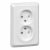 Розетка 2гн без З/К шторки с/у белый 16А Этюд Schneider Electric