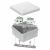 Коробка огнестойкая для о/п двухкомпонентная 60-0210-FR10.0-4 Е15-Е120 RAL7035 80х80х40 Промрукав