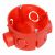 Коробка подрозетник 68х42 красный с/у в бетон блочный безгалогенная (HF) КУ1101 С3М3 Промрукав (1/224/224)