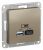 Розетка 2гн USB+USB typeА+ typeС с/у шампань механизм 5В/2,4А 2х5В/1,2А AtlasDesign Systeme Electric (1)