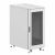 Шкаф напольный разобранный 19   IT-CQE-N 24U 600x1000мм, крыша с вырубкой, дверь стекло и сплошная металл, одинарные боковые панели, серый RAL7035