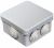 Коробка разветвительная  70х70х40 о/у серая с 6 кабельными вводами безгалогенная  (HF) IP55 С3В76 КР2605 Промрукав (1/132/132)