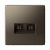 Розетка 2гн комп+комп RJ45+RJ45 с/у мокко механизм кат.6А ArtGallery Systeme Electric (1/5/20)