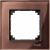 Рамка 1-пост. цвет коричневый Махагон прозрачная глянцевый, стекло горизонт. и вертик., IP20 MERTEN SE