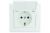 Розетка 1гн с З/К с крыш. с/у белый 16А Defne Makel (1/12/120)