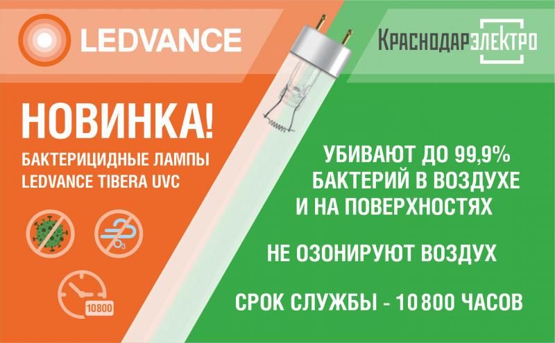 Новинка в «КраснодарЭлектро» - бактерицидные лампы LEDVANCE TIBERA UVC