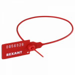 Пломба пластиковая номерная 320мм красная REXANT (50/50/1000)