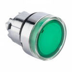 Исполнительный механизм кнопки XB4 зеленый плоский возвратный без фиксации с подсветкой EKF PROxima