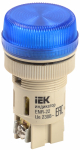 Лампа сигнальная ENR-22 d=22мм синий неон/240В цилиндр IEK (10/600)