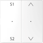 Клавиша двойная перекидная для выкл-ля/кнопки символ «стрелки» пластик белый матовая IP20 SE MERTEN D-Life