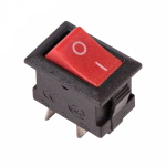 Выключатель клавишный 250V 3А (2с) ON-OFF красный Micro REXANT (10/10/5000)