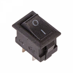 Выключатель клавишный 250V 3А (2с) ON-OFF черный Micro REXANT (10/10/5000)