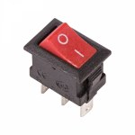 Выключатель клавишный 250V 3А (3с) ON-ON красный Micro REXANT (10/50/2000)