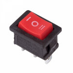 Выключатель клавишный 250V 6А (3с) ON-OFF-ON красный с нейтралью Mini REXANT (10/10/3000)