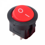 Выключатель клавишный круглый 250V 6А (2с) ON-OFF красный REXANT (10/10/3000)