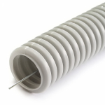 Труба гофрированная пластиковая полиэтилен серый 10.7мм/10.7мм 350Н -40-90°C IP66 устойчива к УФ ПРОМРУКАВ _