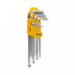 Набор ключей имбусовыx HEX KRANZ 1,5-10 мм, CrV, 9 шт., удлиненные, с шаром