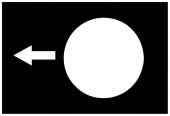 Табличка для приборов цепей управления прочее, символ "стрела" 30x40 черный SE _