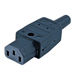 Разъем IEC 60320 C13 220В 10A на кабель (плоские контакты внутри разъема), прямой Hyperline CON-IEC320C13