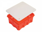 Соединительная/распаячная коробка (розетка) скрытой установки без клемм 130x70x160мм пластик термопласт красный ip20 HEGEL